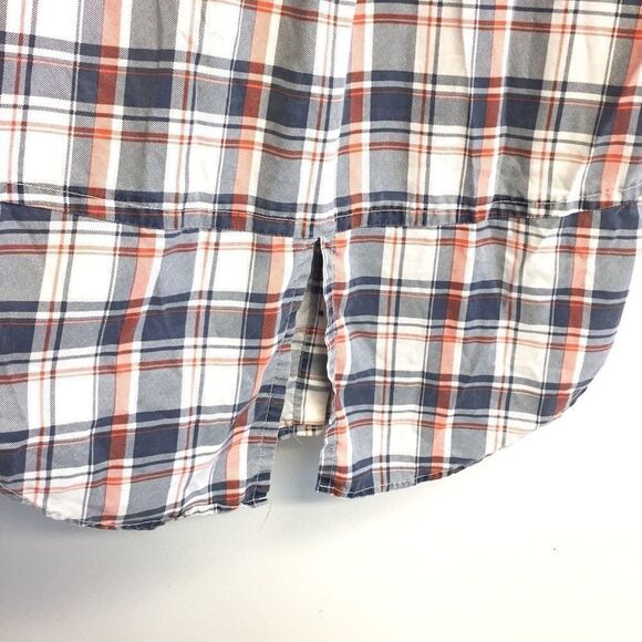 VELVET HEART Plaid Button Front Blouse White S - Picture 4 of 7